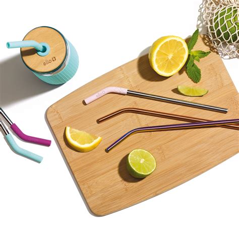 Ello Products | Stainless Reusable Straws - Set of 4