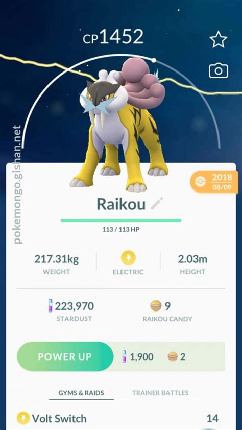 Raikou - Pokemon Go