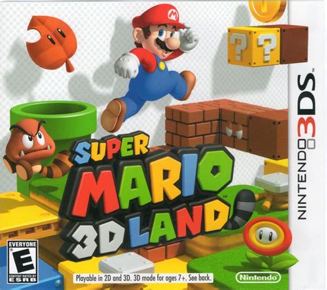 Super Mario 3D Land (2011) Nintendo 3DS box cover art - MobyGames