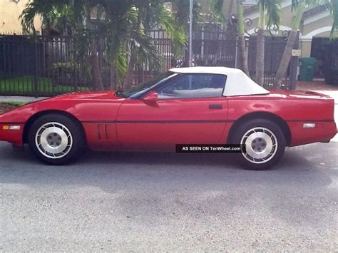 1987 Corvette Convertible Red Exterior Red Interior With A White ...