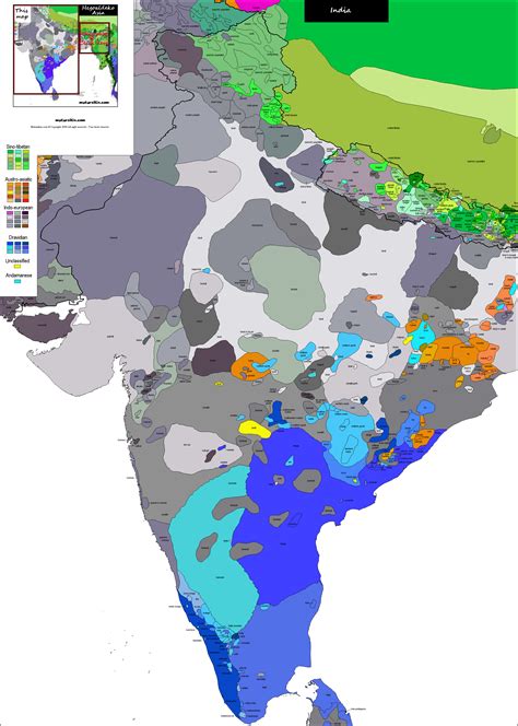 India - Carte linguistique / Linguistic map