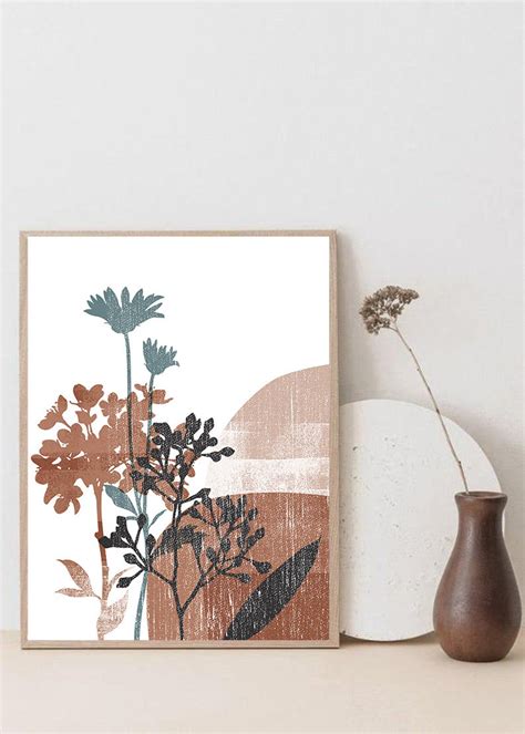 Nature minimalistic print Botanical wall art printable Neutral | Etsy