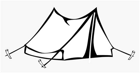 Camp Vector Family Camping - Tent Clipart Black And White, HD Png Download - kindpng