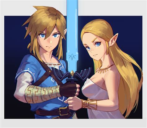 Link and Zelda by M1ne0h : r/Breath_of_the_Wild