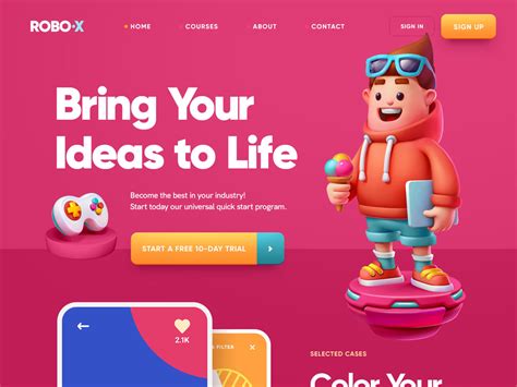 30 Inspiring Web Design Concepts with 3D Graphics - Design4Users