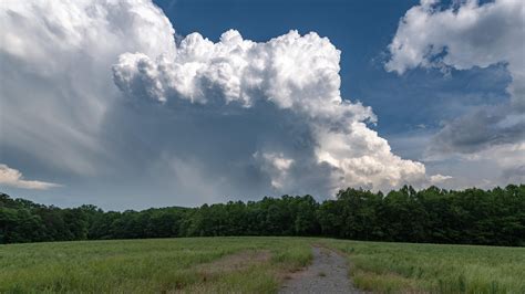 Thunderstorm (Cumulonimbus calvus) growing in Overton, VA yesterday evening [5470 × 3077][OC ...