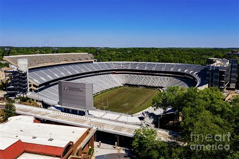 Sanford Stadium University of Georgia Aerial View - Athens GA Photograph by The Photourist | Pixels