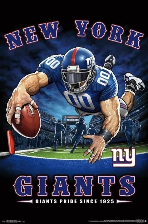 New York Giants "Giants Pride Since 1925" NFL Theme Art Poster - Liquid ...