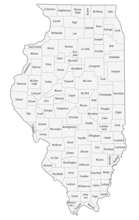 Illinois County Map - GIS Geography