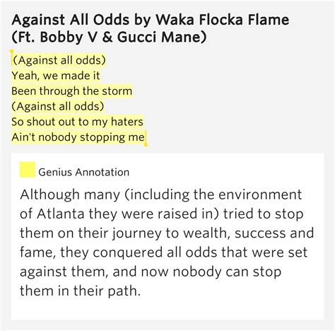 Against All Odds Lyrics - wingfasr