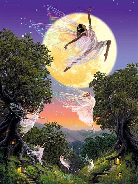 Dance of the Moon Fairy Art Print by MGL Meiklejohn Graphics Licensing ...