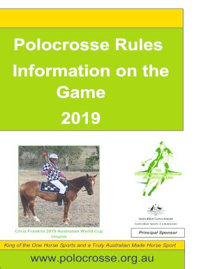 Fillable Online polocrosse rules and regulations - American Polocrosse ... Fax Email Print ...