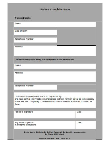 21+ Patient Complaint Form Templates in PDF | DOC | Free & Premium ...