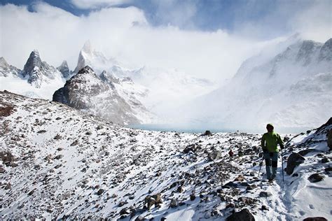 People Climbing Mount Fitz Roy Photograph by Sam Wells - Fine Art America