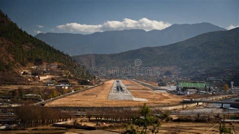 The Runway of Paro International Airport Bhutan Stock Photo - Image of international, thimphu ...