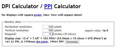 How To Calculate The PPI Density Of Your Screen