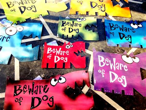 Beware of Dog Signs: Custom Colors and Sizes