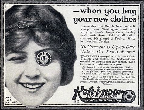 1916 Koh-i-noor Snaps | Koh-i-noor snap fastener advertiseme… | Flickr