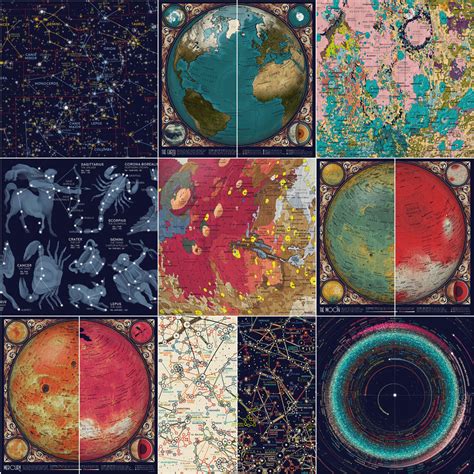 An Atlas of Space | Data visualization, Science illustration, Visualisation