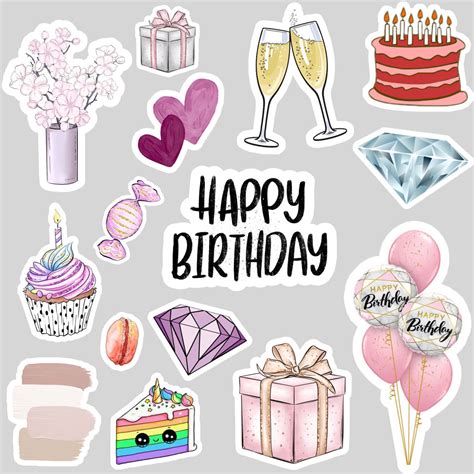 Happy birthday stickers | Sticker selber machen, Aufkleber selber drucken, Sticker erstellen