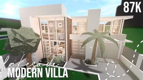 Bloxburg | Lakeside Modern Villa | 87k | Speedbuild - YouTube