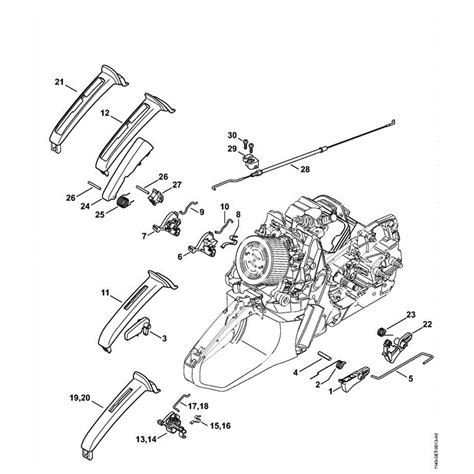 Stihl MS 362 Chainsaw (MS 362 C-M RZ) Parts Diagram, MS362CMRZ-P THROTTLE CONTROL