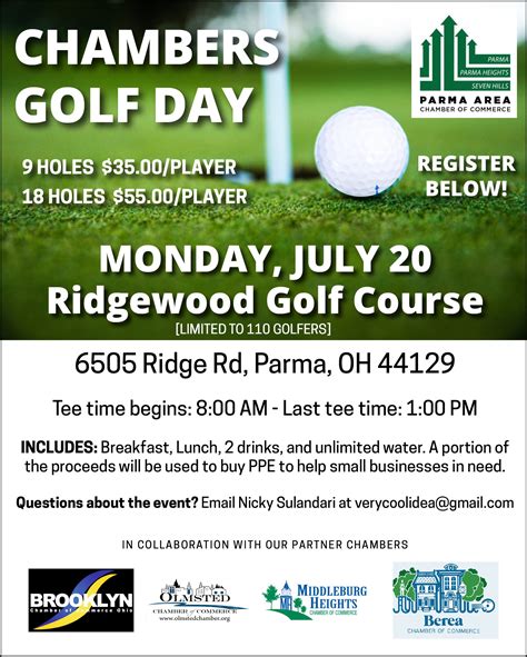 Chambers Golf Day - July 20th at Ridgewood Golf Course - Brooklyn, Ohio ...