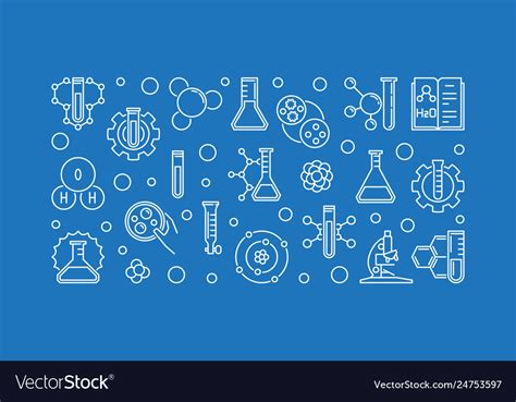 Chemistry concept banner Royalty Free Vector Image