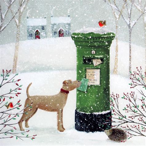 Irish Christmas Post Box Card (pack of 20) ☘ Totally Irish Gifts