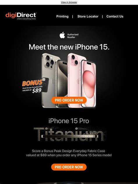 digiDirect: iPhone 15 Pro & iPhone 15 - Pre-Order Now! | Milled