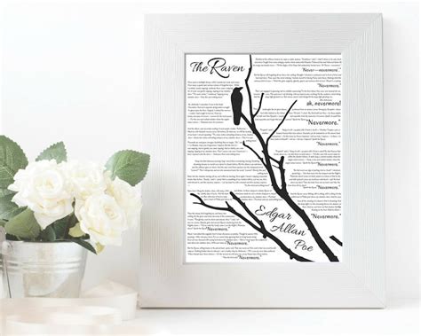 Nevermore Art. Poe Poem. Raven Poster. Raven Quote. Ravens - Etsy