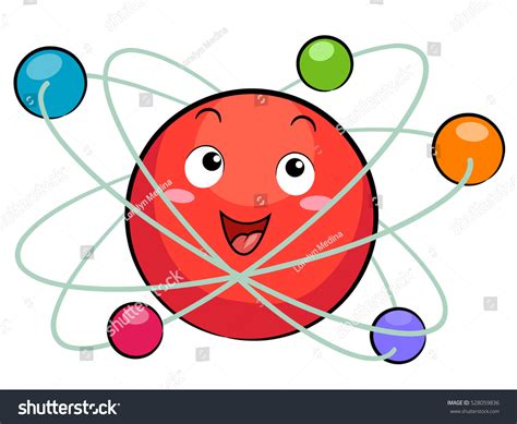 Science Themed Illustration Featuring Colorful Atomic Stock Vector (Royalty Free) 528059836 ...