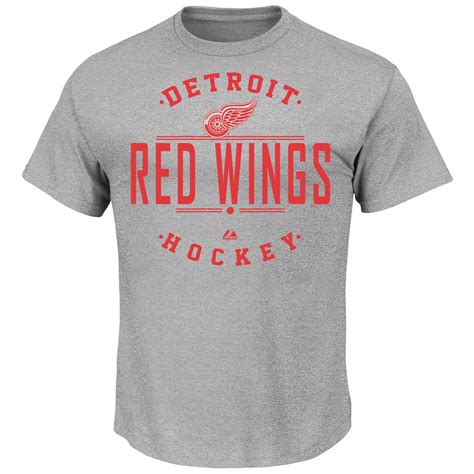 Majestic Detroit Red Wings Talking Fundamentals T-Shirt - Steel