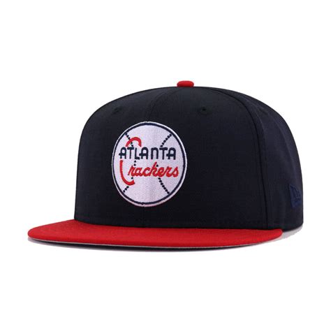 Atlanta Crackers Navy Scarlet New Era 59Fifty Fitted