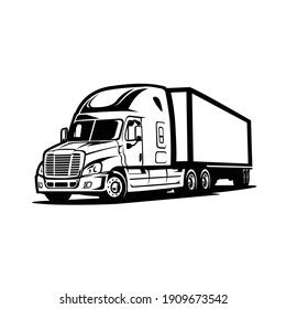 Modern Semi Truck 18 Wheeler Trailer Stock Vector (Royalty Free) 1909673542 | Shutterstock