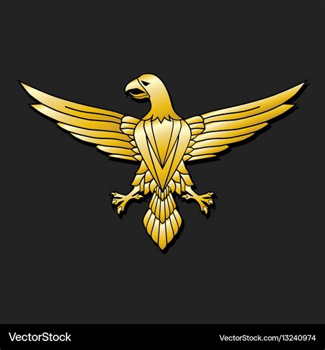 Golden eagle - emblem Royalty Free Vector Image