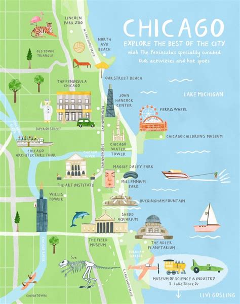 Chicago Illustration. Australian Traveller - Livi Gosling - Map Of ...