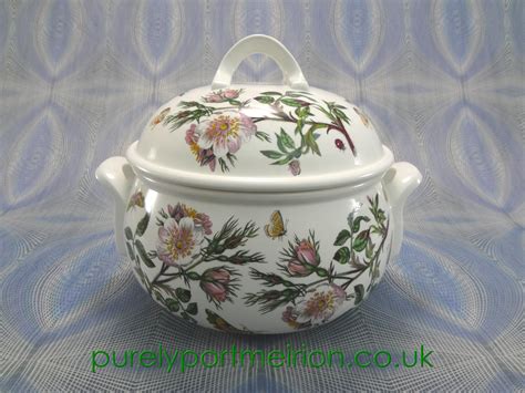 Portmeirion Pottery Botanic Garden 6 Pint Covered Casserole, Dog Rose ...