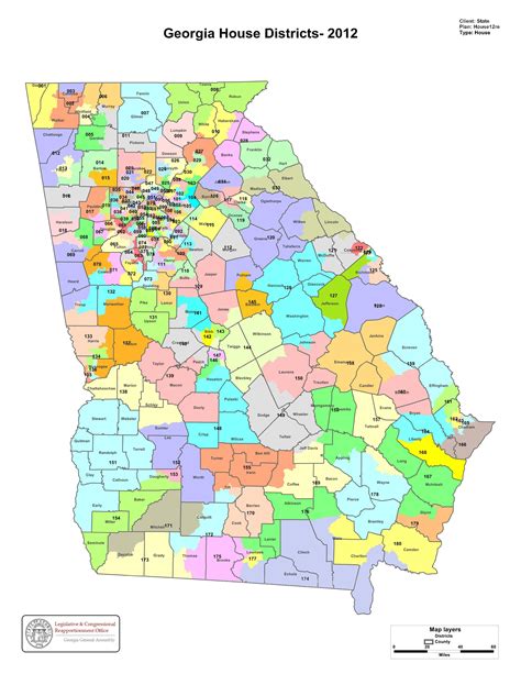 Georgia House Districts 2018 | Map, World map, Diagram