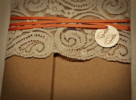 Lace/Recycled Wedding Invitations | Invitation samples for J… | Flickr