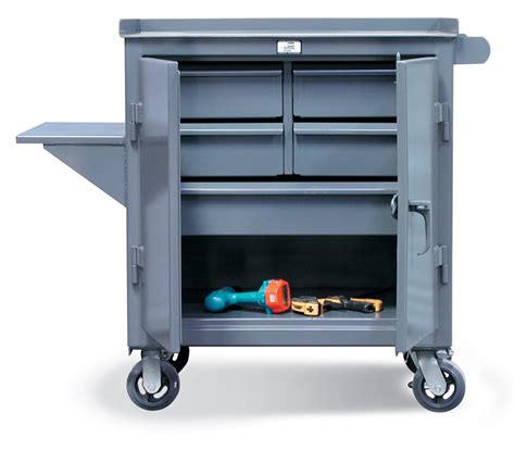 Mobile Maintenance Cart with 5 Drawers and Vise Shelf - Barron ...