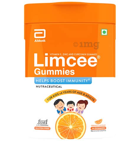 Limcee Gummies Gluten Free Orange: Buy bottle of 30.0 gummies at best ...