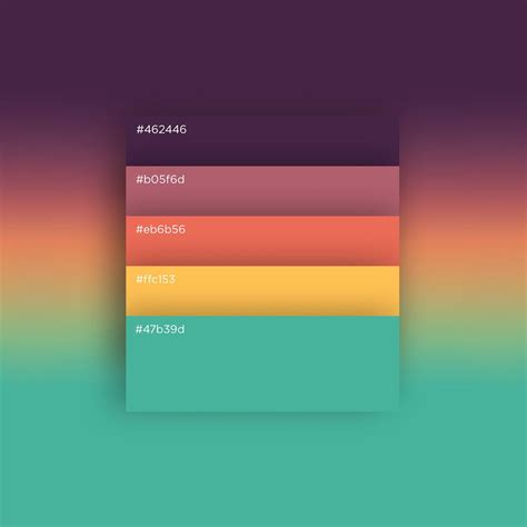 Free Flat & minimal Palette on Behance | Flat color palette, Gradient color design, Color design ...