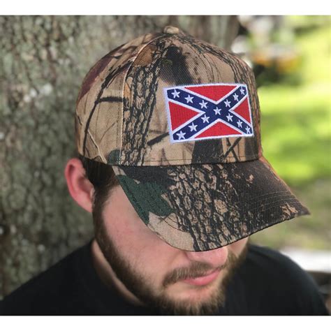 Rebel Camo Cap / Hat / Ballcap - Confederate Flag