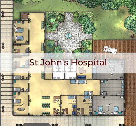 St. John's Hospital Map - 36 x 36