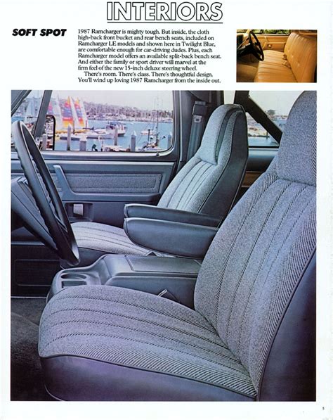 Directory Index: ChryslerTrucksVans/1987 Trucks and Vans/1987 Dodge Ramcharger Brochure