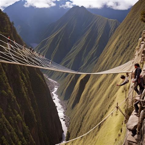 Inca Rope Bridges: Inca engineers created intricate rope bridges across ...