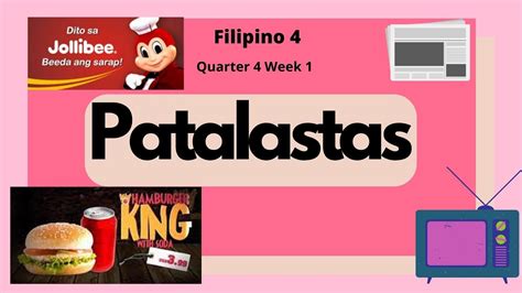 Filipino 6 Quarter 4 Week 1 Paggawa Ng Patalastas Gamit Ang Iba T Ibang ...