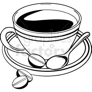 coffee cup clipart black and white - Ayanna Fortier