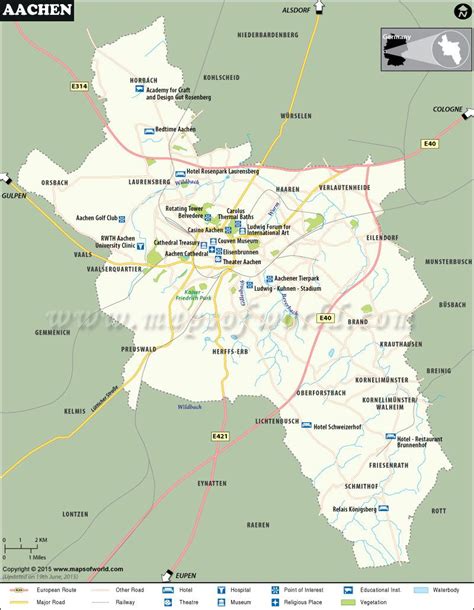 Aachen Map, City Map of Aachen, Germany